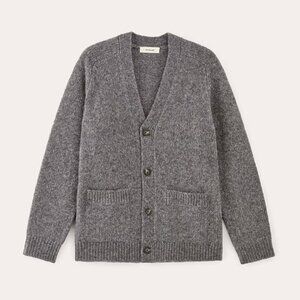Everlane - The Cloud Relaxed Cardigan, XL, Heather Charcoals